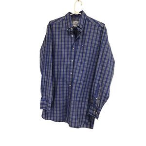 Southern Tide Blue Plaid Button Up Shirt‎ Men's Size Medium Classic Fit
